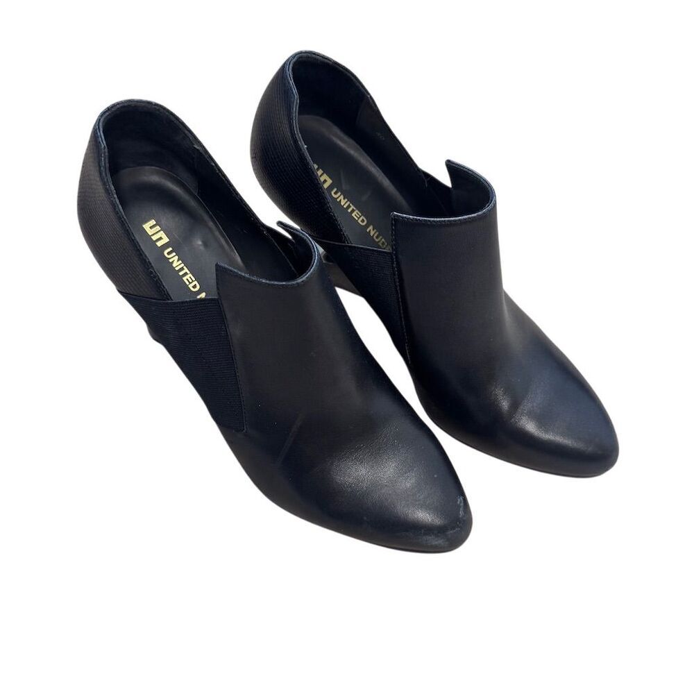 GUC United Nude Women's Black High Heel Ankle Booties Size 40 (US 9-9.5)